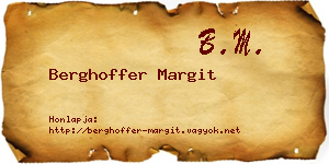 Berghoffer Margit névjegykártya